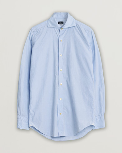 Herren | Pre-owned | Finamore Napoli Milano Slim Washed Dress Shirt Blue Check