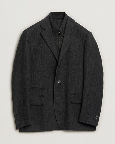 Herren | Pre-owned Jacken | Pre-owned | Corneliani ID Flannel Blazer Grey Melange 48