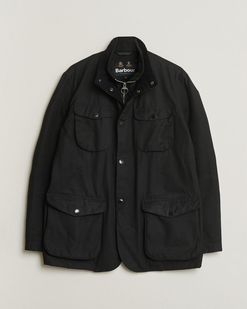 Pre-owned Barbour Lifestyle Ogston Waxed Jacket Black L – Schwarz