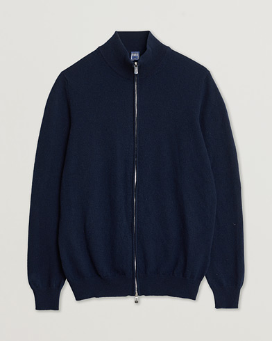 Pre-owned Fedeli Cashmere Full Zip Navy 48 – Braun