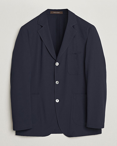 Pre-owned Oscar Jacobson Faber Stretch Blazer Navy 46 – Blau