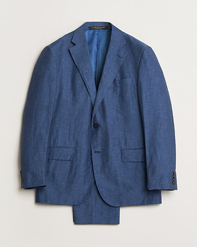  Corneliani Linen/Wool Blend Suit Blue 52 – Blau