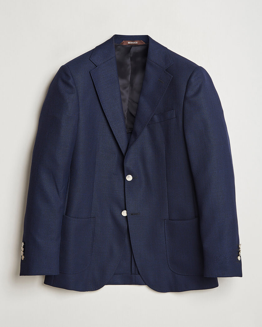 Pre-owned Morris Heritage Wool Hopsack Club Blazer Navy 52 – Blau