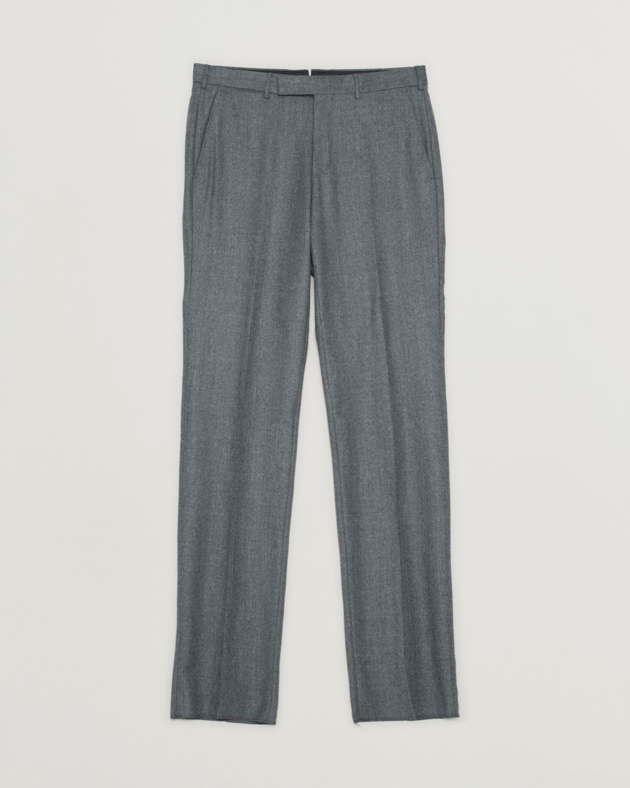 Herren | Pre-owned Hosen | Pre-owned | Zegna Carded Flannel Trousers Grey Melange