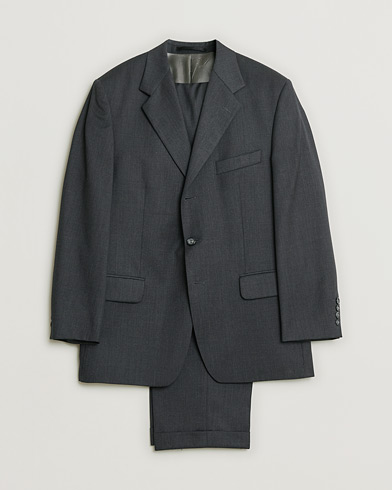 Pre-owned Oscar Jacobson Vintage Wool Suit Dark Grey 50 – Grau
