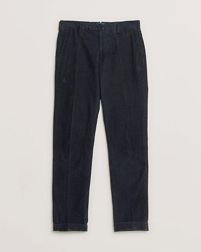 Pre-owned Incotex Slim Fit Garment Dyed Corduroy Trousers Navy 48 – Blau