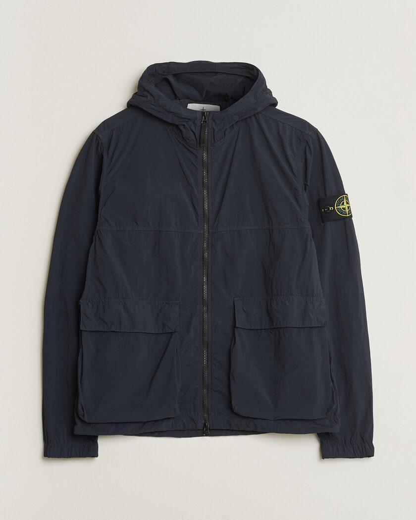 Pre-owned Stone Island Nylon Smerigliato-TC Short Parka Navy M – Blau