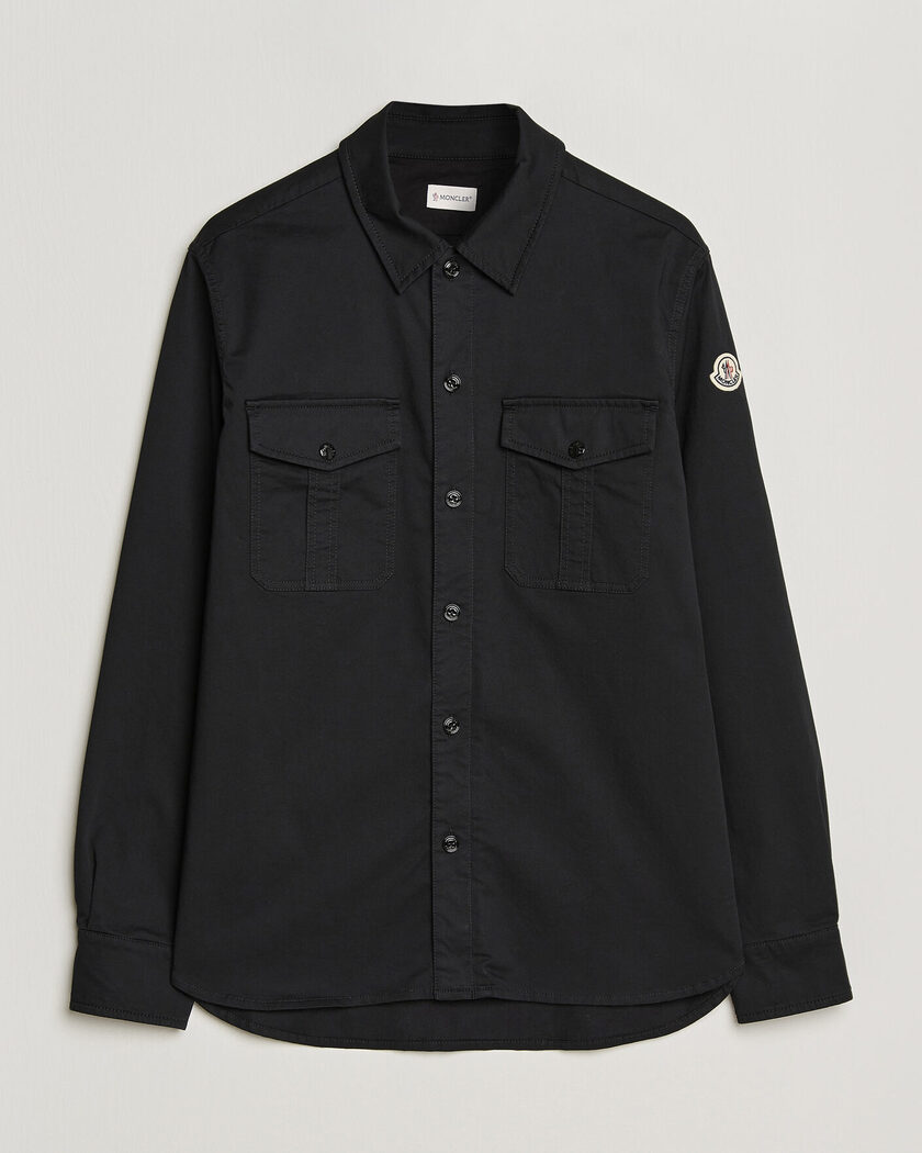 Pre-owned Moncler Double Pocket Overshirt Black L – Schwarz