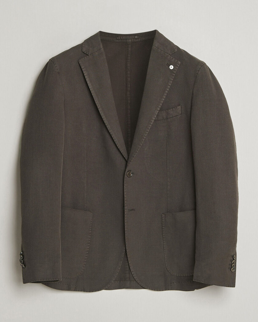 L.B.M. 1911 Jack Regular Fit Structured Cotton Blazer Brown 50 – Braun