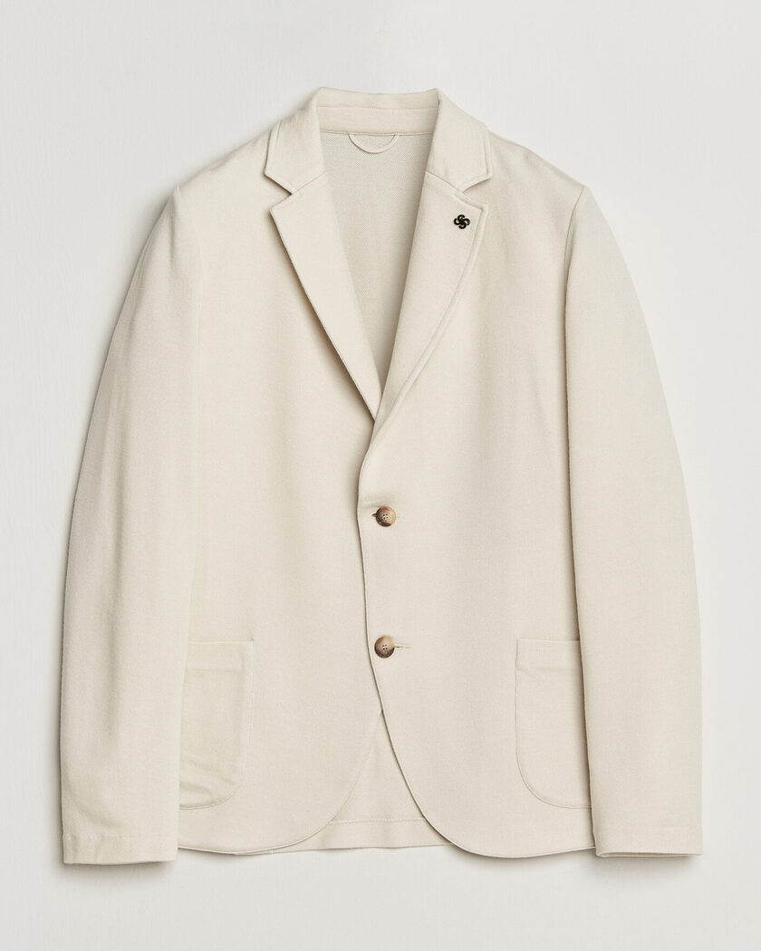 Gran Sasso Wool Knitted Blazer Cream 50 – Weiß