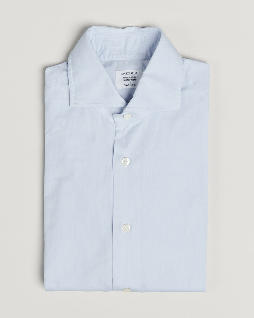 Pre-owned Mazzarelli Soft Cotton Shirt Light Blue 39 - M – Blau