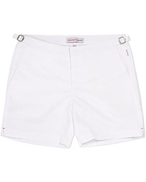  Bulldog Medium Length Swim Shorts White