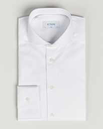  Slim Fit Twill Cut Away Shirt White