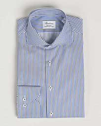  Fitted Body Stripe Shirt White/Blue