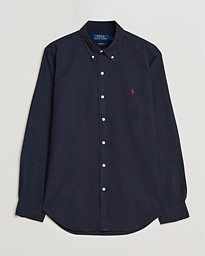  Slim Fit Garment Dyed Oxford Shirt Navy