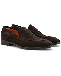  Duke Penny Loafer Dark Brown Suede