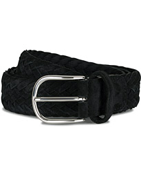  Woven Suede 3,5 cm Belt Black