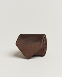  Plain Classic Tie 8 cm Brown