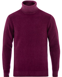  Brushed Wool Turtleneck Sweater Burgundy