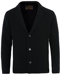  Knitted Cardigan Blazer Navy