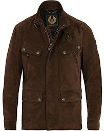  Denesmere Suede Field Jacket Chocolate Brown