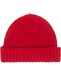  Lambswool Ribbed Hat Red