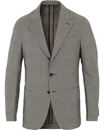Butterfly Prince of Wales Cotton Cashmere Touch Blazer Grey