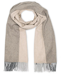  Jura Lambswool/Angora Scarf Duo Natural Greige