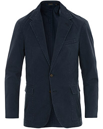  Cotton Stretch Blazer Navy