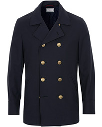  Double Crepe Cotton Coat Dark Navy