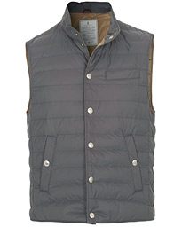  Matte Nylon Try-Layer Gilet Dark Grey