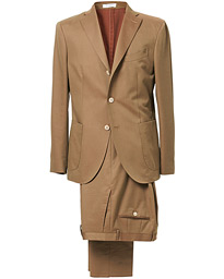  K Jacket Patch Pocket Wool Blend Suit Tobacco