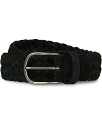  Braided Suede 3,5 cm Belt Black 85