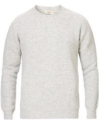 Shetland Crew Neck Sweater Light Grey