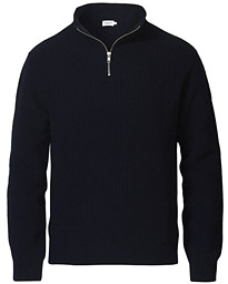  Harrod Zip Wool/Cashmere Sweater Navy