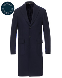  Structured Wool Patch Pocket Coat Navy