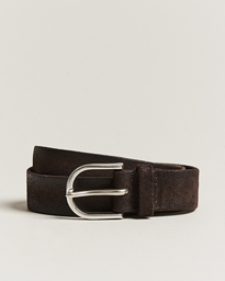  Handmade Suede Belt 3 cm Testa Di Moro