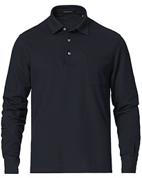  Pocket Long Sleeve Polo Navy 48