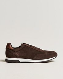 Loake 1880 Bannister Running Sneaker Dark Brown Suede