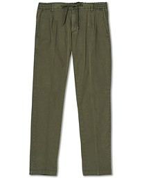  Drawstring Easy Fit Cotton/Tencel Trousers Olive