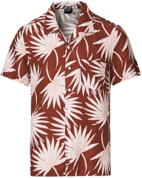 BOSS Casual Rhythm Printed Resort Collar Short Sleeve Shirt Rust
