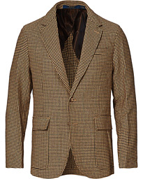  Harvard Guncheck Wool Blazer Khaki