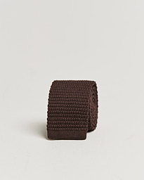  Wool Knitted 6cm Tie Brown
