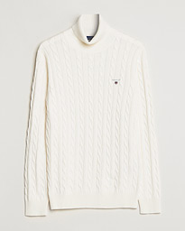  Cotton Cable Turtleneck Cream