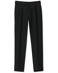  Gregory Double Pleated Trousers Black