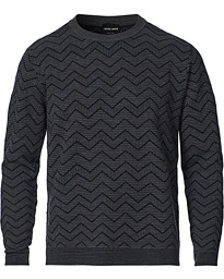  Virgin Wool Chevron Sweater Navy 46
