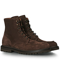  Moc Toe Lace Up Boot Dark Brown Suede