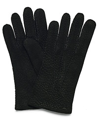  Carpincho Handsewn Cashmere Glove Black