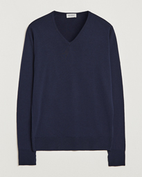  Bobby Extra Fine Merino V-Neck Pullover Midnight