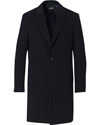 BOSS Hyde Wool/Cashmere Coat Dark Blue